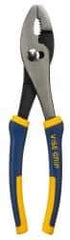 Irwin - 10" OAL, 1-3/4" Jaw Length, 7/16" Jaw Width, Slip Joint Pliers - 2 Positions, Self Gripping Jaw, Round Head, Standard Tool, Wire Cutting Shear - Americas Tooling