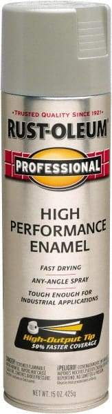 Rust-Oleum - Light Machinery Gray, Gloss, Rust Proof Enamel Spray Paint - 14 Sq Ft per Can, 15 oz Container, Use on Multipurpose - Americas Tooling