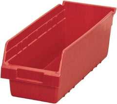 Akro-Mils - 17-7/8" Deep, Red Polymer Hopper Shelf Bin - 6" High x 6-5/8" Wide x 17-7/8" Long - Americas Tooling