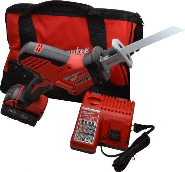 Milwaukee Tool - 18V, 0 to 3,000 SPM, Cordless Reciprocating Saw - 3/4" Stroke Length, 13" Saw Length, 1 Lithium-Ion Battery Included - Americas Tooling