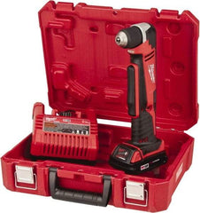 Milwaukee Tool - 18 Volt 3/8" Chuck Right Angle Handle Cordless Drill - 0-1500 RPM, Keyless Chuck, Reversible, 1 Lithium-Ion Battery Included - Americas Tooling