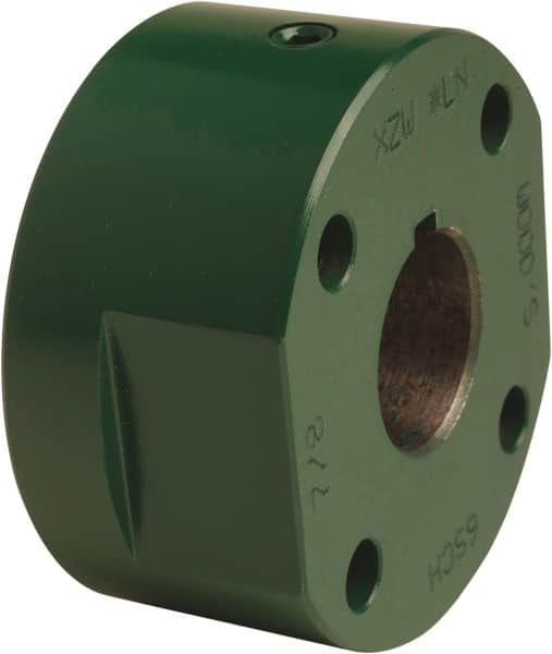 TB Wood's - 2-1/8" Bore, 1/2" x 1/4" Keyway Width x Depth, 5-1/4" Hub, 11 Flexible Coupling Hub - 5-1/4" OD, 2-23/32" OAL, Cast Iron, Order 2 Hubs, 2 Flanges & 1 Sleeve for Complete Coupling - Americas Tooling
