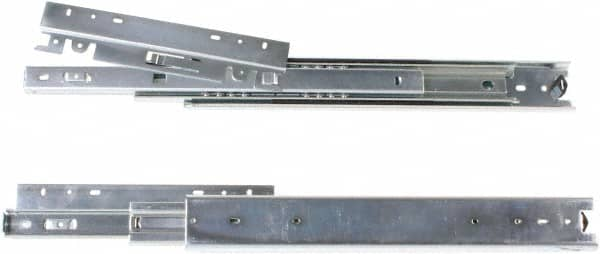 Knape & Vogt - 20" Slide Length, 20" Travel Length, Steel Drawer Slide - 9-1/2" Wide, 3-1/2" High, 200 Lb Capacity at Full Extension, Zinc Finish - Americas Tooling