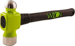 Wilton - 1-1/2 Lb Head Drop Forged Steel Ball Pein Hammer - Steel Handle with Grip, 14" OAL, Steel Rods Throughout for Added Strength - Americas Tooling