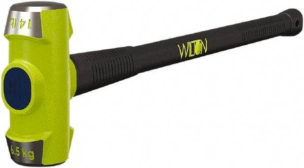 Wilton - 14 Lb Head, 36" Long Sledge Hammer - Steel Head, Steel Handle with Grip - Americas Tooling