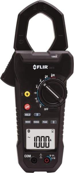 FLIR - CM78-NIST, CAT IV, Digital True RMS Wireless Clamp Meter with 1.45" Clamp On Jaws - 1000 VAC/VDC, 1000 AC/DC Amps, Measures Voltage, Capacitance, Current, Frequency, Resistance - Americas Tooling