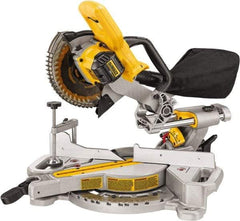 DeWALT - 4 Amp, 20 Volt, 3,750 RPM, 48° Left Single Bevel Sliding Miter Saw - 5/8" Arbor, 7-1/4" Blade Diam - Americas Tooling