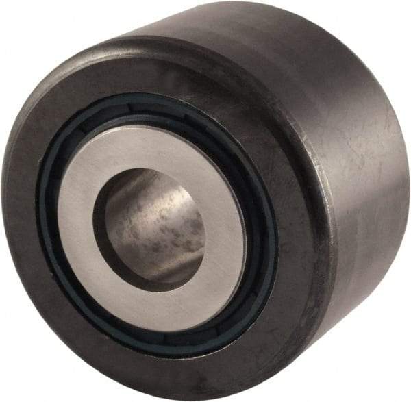 RBC Bearings - 3/4" Bore, 2-1/2" Roller Diam x 1-1/2" Roller Width, Carbon Steel Sealed Yoke Cam Follower - 16,800 Lb Dynamic Load Capacity, 1-9/16" Overall Width - Americas Tooling