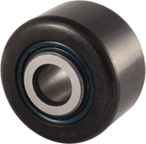 RBC Bearings - 5/16" Bore, 1-1/8" Roller Diam x 5/8" Roller Width, Carbon Steel Sealed Yoke Cam Follower - 3,000 Lb Dynamic Load Capacity, 0.6925" Overall Width - Americas Tooling