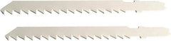 Disston - 6" Long, 6 Teeth per Inch, Carbon Steel Jig Saw Blade - Toothed Edge, 0.067" Thick, U-Shank, Raker Tooth Set - Americas Tooling