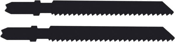 Disston - 3-1/2" Long, 10 Teeth per Inch, Carbon Steel Jig Saw Blade - Toothed Edge, 0.067" Thick, U-Shank, Raker Tooth Set - Americas Tooling