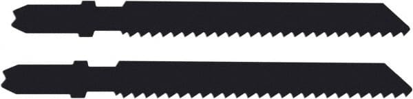 Disston - 2-3/4" Long, 10 Teeth per Inch, Carbon Steel Jig Saw Blade - Toothed Edge, 0.067" Thick, U-Shank, Raker Tooth Set - Americas Tooling