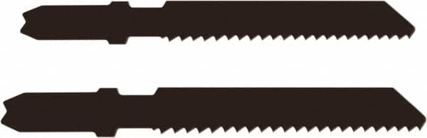 Disston - 3-1/8" Long, 12 Teeth per Inch, Carbon Steel Jig Saw Blade - Toothed Edge, 0.067" Thick, U-Shank, Raker Tooth Set - Americas Tooling