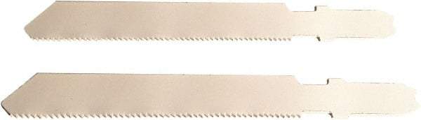 Disston - 3" Long, 32 Teeth per Inch, Bi-Metal Jig Saw Blade - Toothed Edge, 0.06" Thick, U-Shank, Raker Tooth Set - Americas Tooling