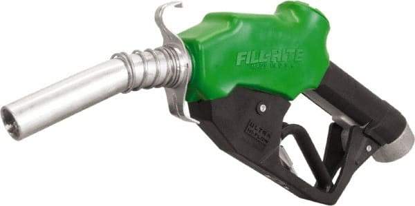 Tuthill - 30 GPM, Gasoline, Kerosene & Diesel Fuel 1" Auto Nozzle with Hook - 1" Inlet, 1" Outlet - Americas Tooling