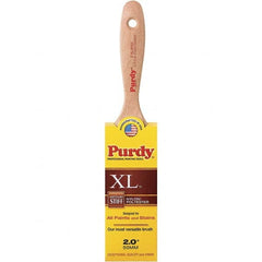 Purdy - 2" Flat Synthetic Trim Brush - 2-11/16" Bristle Length, 2-11/16" Wood Beavertail Handle - Americas Tooling