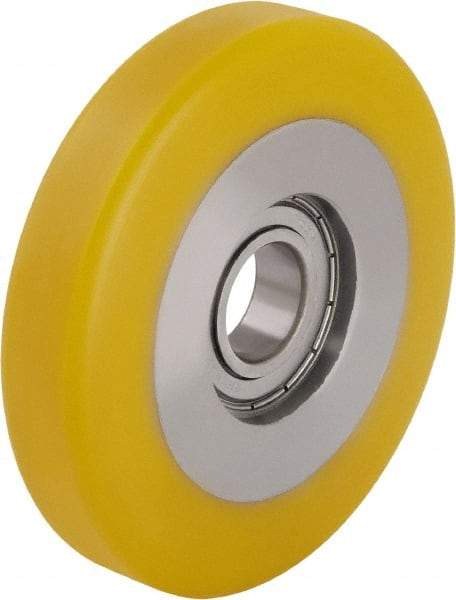 Blickle - 5 Inch Diameter x 63/64 Inch Wide, Polyurethane-Elastomer Blickle Extrathane Caster Wheel - 605 Lb. Capacity, 13/16 Inch Axle Diameter, Ball Bearing - Americas Tooling