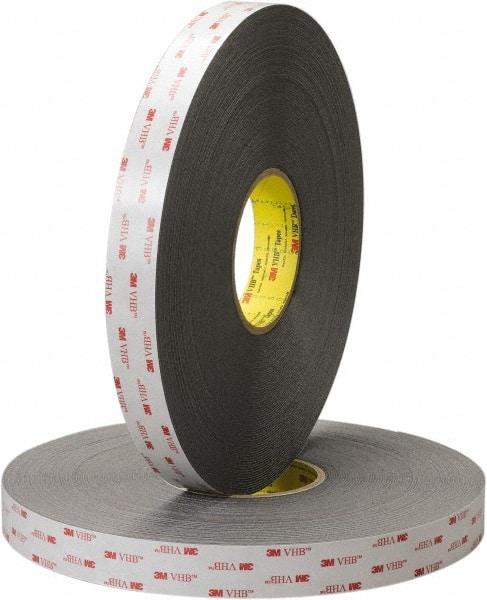 3M - 1" x 36 Yd Acrylic Adhesive Double Sided Tape - 45 mil Thick, Polyethylene Foam Liner, Series 5952WF - Americas Tooling