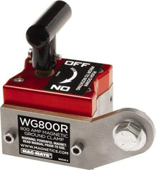 Mag-Mate - 800 Amps Grounding Capacity, 4-5/8" High, Rare Earth Magnetic Welding & Fabrication Ground Clamp - 450 Lb Average Pull Force, Square Magnet, Zinc Plated Steel Stud, Compatible with Flat & Round Surfaces - Americas Tooling