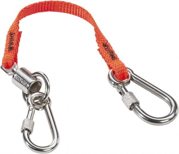 Proto - 12" Tethered Tool Lanyard - Carabiner Connection, 12" Extended Length, Orange - Americas Tooling