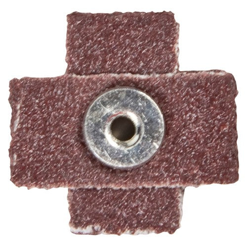 3″ × 3″ × 1 1/2″ Cross Pad 8-Ply 80 Grit 1/4-20 Eyelet Aluminum Oxide - Americas Tooling