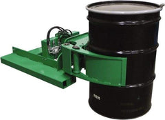 Valley Craft - 2,000 Lb Load Capacity, 30, 55 & 85 Gal Forklift Drum Handler - Steel Wheels - Americas Tooling