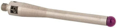 Renishaw - 0.2 Inch Ball Diameter, Stainless Steel Stem, M4 Thread, Ruby Point Ball Tip CMM Stylus - 1.3189 Inch Working Length, 0.1772 Inch Stem Diameter, 1.9685 Inch Overall Length - Americas Tooling