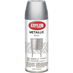 Krylon - Silver, Metallic, Aerosol Spray Paint - 15 to 20 Sq Ft per Can, 16 oz Container - Americas Tooling