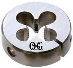 OSG - 1-8 UNC Thread, 3" Outside Diam High Speed Steel Round Die - 1" Thick, Right Hand Thread, Adjustable - Exact Industrial Supply