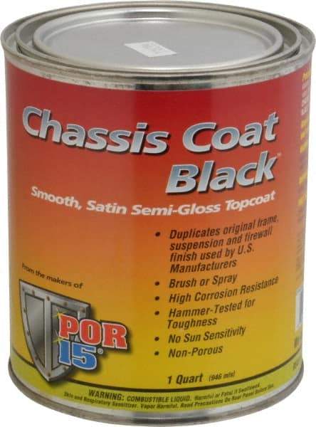 POR-15 - Semigloss Black Automotive Topcoat - 1 Qt Can - Americas Tooling