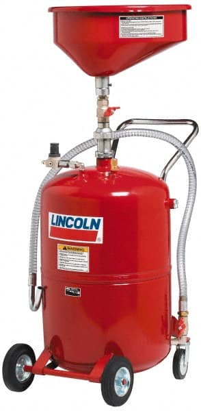 Lincoln - Oil Drain Containers Type: Pressurized Evacuation Drain w/Casters Container Size: 20 Gal. - Americas Tooling