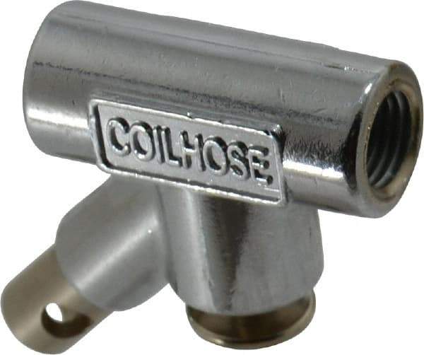 Coilhose Pneumatics - 150 Max psi Standard Safety Inline Blow Gun - 1/4 NPT, 3/4" Tube Length, Chrome Plated Zinc - Americas Tooling