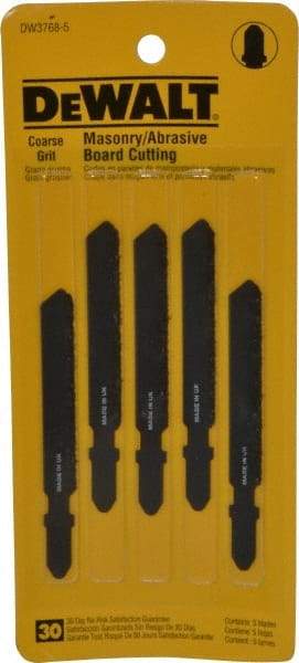 DeWALT - 3" Long, Carbide Grit Jig Saw Blade - Continuous Edge, 0.3" Wide x 0.06" Thick, T-Shank - Americas Tooling