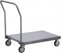 Jamco - 1,200 Lb Capacity Stainless Steel Platform Truck - Stainless Steel Deck, 24" OAW, 48" Platform Length, Urethane Casters - Americas Tooling