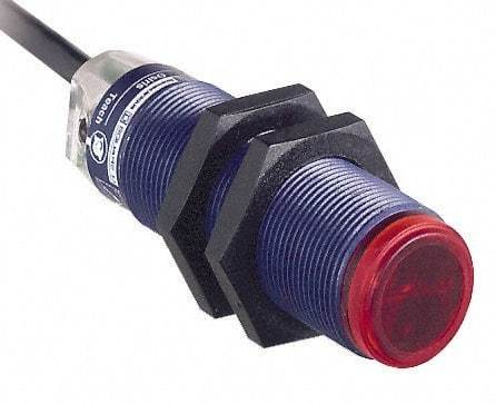 Telemecanique Sensors - Cable Connector, 20m Nominal Distance, Shock and Vibration Resistant, Multimode Photoelectric Sensor - 12 to 24 VDC, 250 Hz, PBT, 64mm Long x 18mm Wide x 1.7 Inch High - Americas Tooling