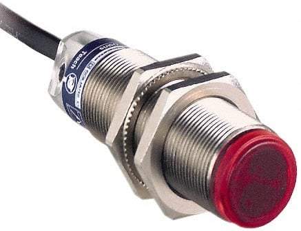 Telemecanique Sensors - Cable Connector, 30m Nominal Distance, Shock and Vibration Resistant, Through Beam Photoelectric Sensor - 12 to 24 VDC, 250 Hz, Brass, 62mm Long x 18mm Wide x 7 Inch High - Americas Tooling