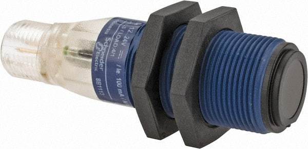 Telemecanique Sensors - 4 Pin M12 Connector, 15m Nominal Distance, Shock and Vibration Resistant, Through Beam Photoelectric Sensor - 12 to 24 VDC, 500 Hz, PBT, 2.36 Inch Long x 0.71 Inch Wide - Americas Tooling