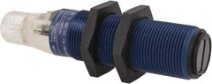 Telemecanique Sensors - 4 Pin M12 Connector, 0.6m Nominal Distance, Shock and Vibration Resistant, Diffused Photoelectric Sensor - 12 to 24 VDC, 500 Hz, PBT, 2.99 Inch Long x 0.71 Inch Wide - Americas Tooling