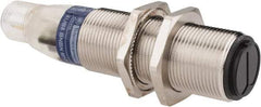 Telemecanique Sensors - 4 Pin M12 Connector, 0.6m Nominal Distance, Shock and Vibration Resistant, Diffused Photoelectric Sensor - 12 to 24 VDC, 500 Hz, Nickel Plated Brass, 2.99 Inch Long x 0.71 Inch Wide - Americas Tooling