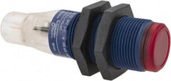 Telemecanique Sensors - 4 Pin M12 Connector, 2m Nominal Distance, Shock and Vibration Resistant, Polarized Retroreflective Photoelectric Sensor - 12 to 24 VDC, 500 Hz, PBT, 2.44 Inch Long x 0.71 Inch Wide - Americas Tooling