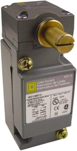 Square D - DPDT, NC/NO, 600 VAC at 1.20 Amp, 600 VDC at 0.10 Amp, Screw Terminal, Rotary Head Actuator, General Purpose Limit Switch - 1, 2, 4, 6, 12, 13, 6P NEMA Rating, IP66 IPR Rating - Americas Tooling