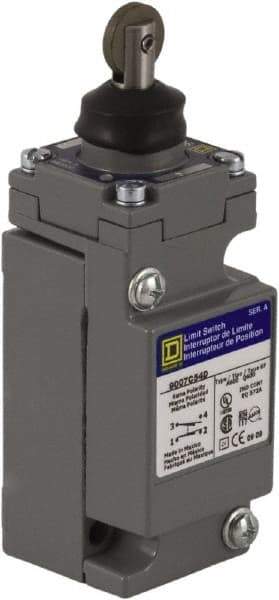 Square D - SPDT, NC/NO, 600 Volt Screw Terminal, Roller Plunger Actuator, General Purpose Limit Switch - 1, 2, 4, 6, 12, 13, 6P NEMA Rating, IP67 IPR Rating - Americas Tooling