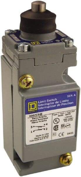 Square D - SPDT, NC/NO, Multiple VDC Levels, Screw Terminal, Plunger Actuator, General Purpose Limit Switch - 1, 2, 4, 6, 12, 13, 6P NEMA Rating, IP66 IPR Rating - Americas Tooling