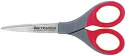 Clauss - 3-1/8" LOC, 7" OAL Titanium Shears - Right Hand, Straight Handle, For General Purpose Use - Americas Tooling