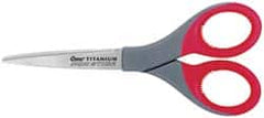 Clauss - 3-1/8" LOC, 7" OAL Titanium Shears - Right Hand, Straight Handle, For General Purpose Use - Americas Tooling