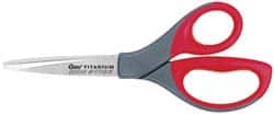 Clauss - 3-1/2" LOC, 8" OAL Titanium Shears - Right Hand, Straight Handle, For General Purpose Use - Americas Tooling