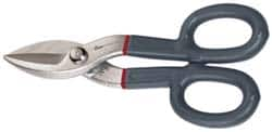 Clauss - 1-5/8" Length of Cut, Straight Pattern Tinner's Snip - 7" OAL, Nonslip Grip Handle, 20 AWG Steel Capacity - Americas Tooling