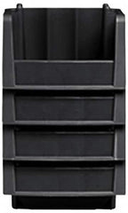 Akro-Mils - 11-7/8" Deep, Black Polypropylene Hopper Stacking Bin - 5" High x 8-3/8" Wide x 11-7/8" Long - Americas Tooling