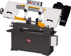 Rong Fu - 5 x 16" Max Capacity, Manual Step Pulley Horizontal Bandsaw - 114, 196, 288 & 377 SFPM Blade Speed, 110 Volts, 45°, 1.5 hp, 1 Phase - Americas Tooling