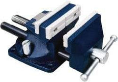 Gibraltar - 3-1/2" Jaw Width x 7" Jaw Opening Capacity, 1-1/2" Throat Depth, Bench & Pipe Combination Vise - 1/32 to 7/8" Pipe Capacity, Swivel Base, Bolt Down Attachment, Cast Iron - Americas Tooling